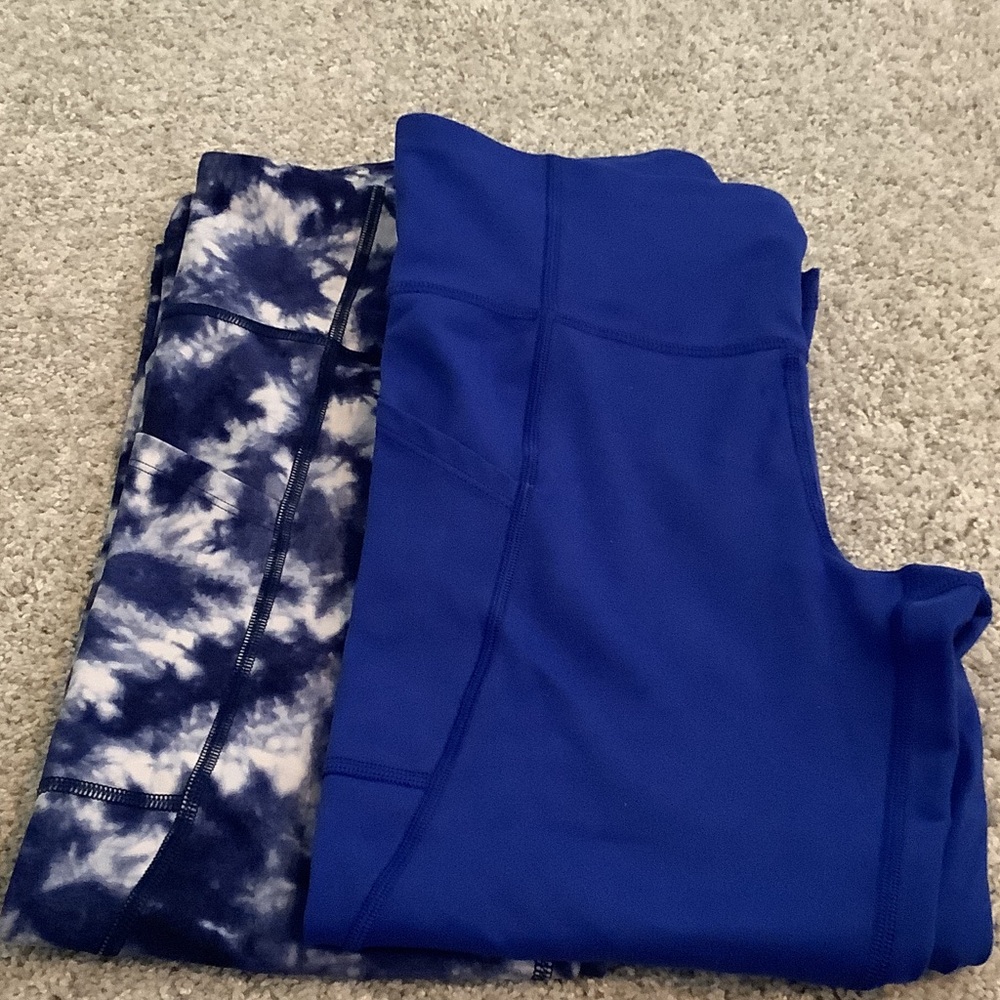 Blue and Tie-Dye Leggings